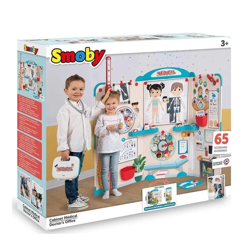 Smoby - Pediatrician Practice - Foldable Practice for Children, Preschool Role Play, Large Folding Children's Practice, for Children from 3 Years