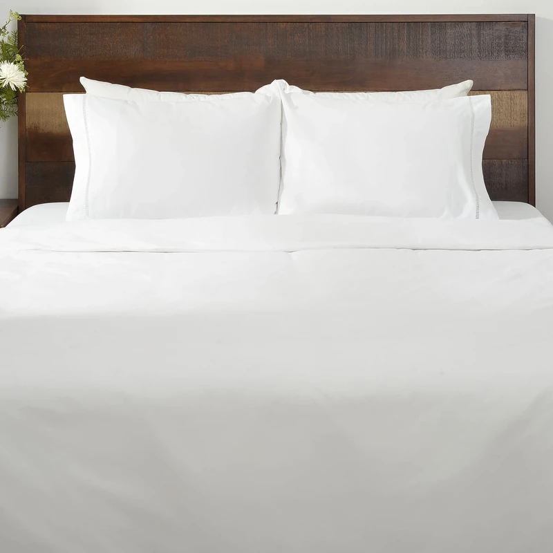 Deco Mex 300TC Cotton Bed Linen Set, White, 200 x 220 cm