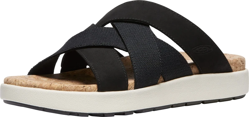 KEEN Women ELLE MIXED SLIDE, BLACK/BIRCH, 11