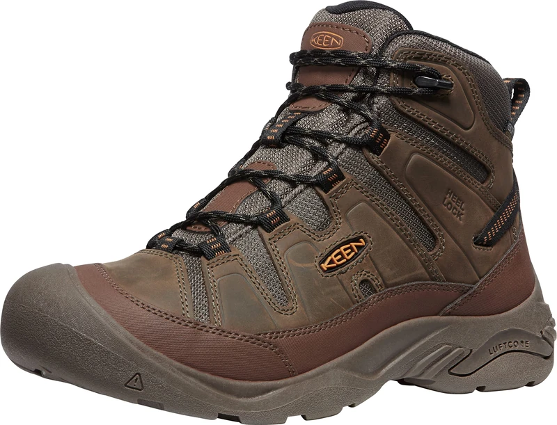 KEEN Men's Circadia Mid Height Comfortable Waterproof Hiking Boots, Canteen/Curry, 7.5
