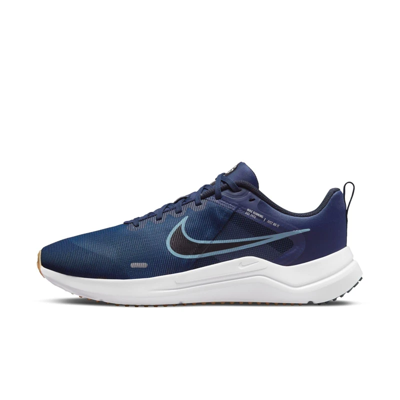 NIKE Men's Downshifter 12 Sneaker, Midnight Navy/Worn Blue-Dark Obsidian, 6 UK