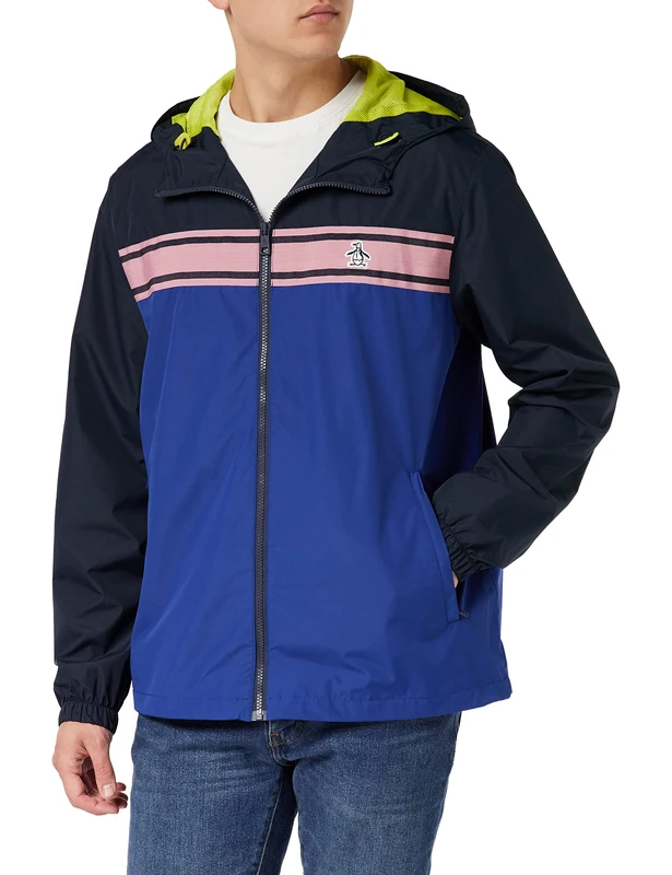Original Penguin Men's Out Nylon Parka Jacket, Dark Sapphire, Extra Small