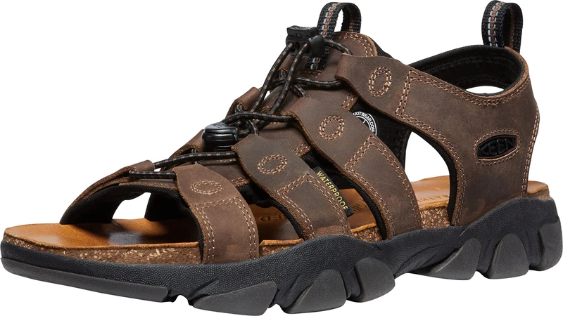 KEEN Men's Daytona 2 Open Toe Comfortable Casual Outdoor Sandals, Bison/Black, 11
