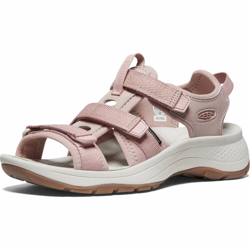 KEEN Women's Astoria West Open Toe Sandals, Fawn/Silver Birch, 4