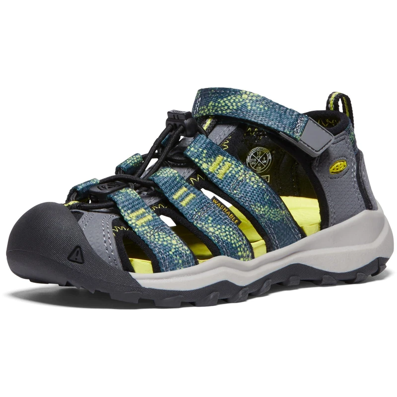 KEEN Unisex-Child Newport Neo H2 Closed Toe Water Sandals, Sea Moss/Steel Grey, 10