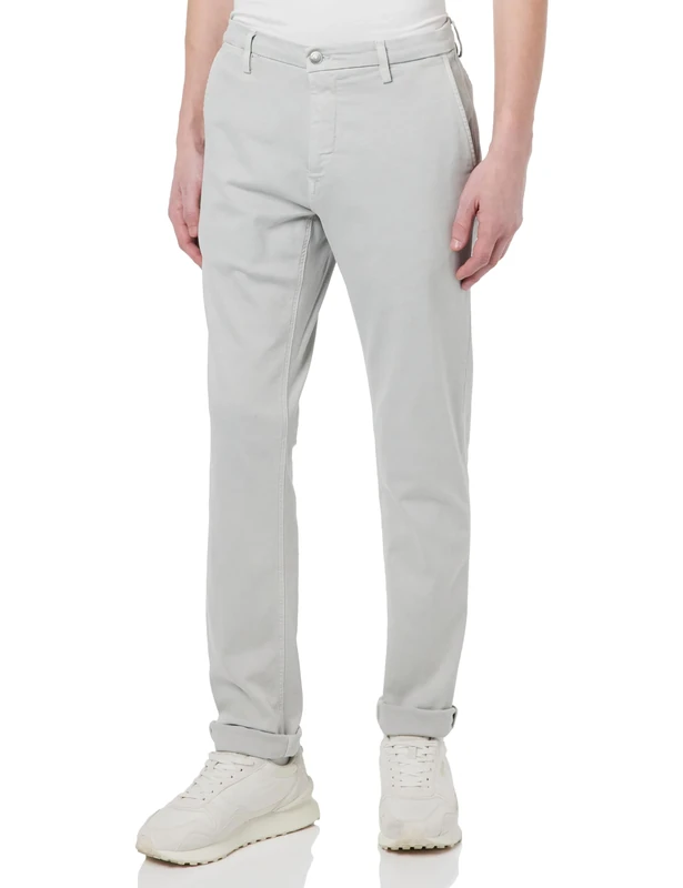 REPLAY Herren Chino Zeumar Slim-Fit Hyperflex X-Lite mit Stretch, Chalk Grey 802 (Grau), 30W / 34L