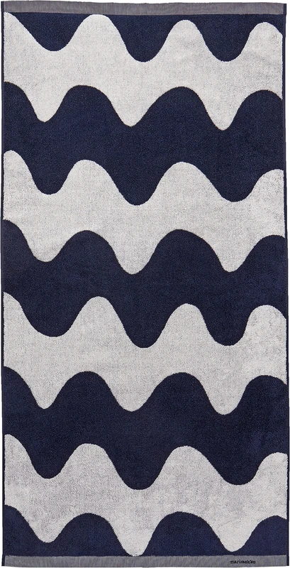 Marimekko - Lokki Terry Cotton Bath Towel (Dark Blue)