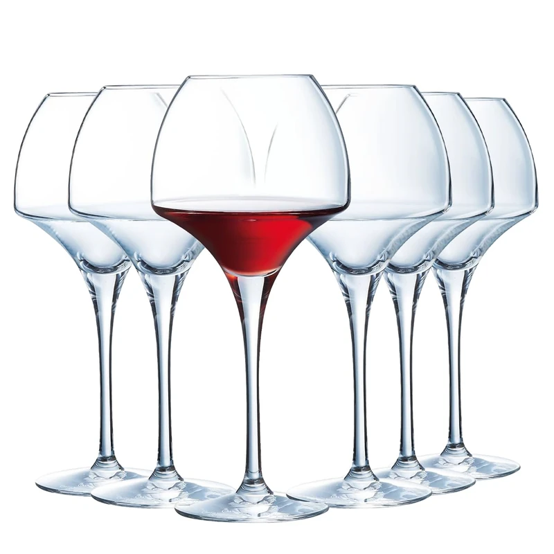Chef & Sommelier - Open Up Collection - 6 Crystal Wine Glasses 47cl - Soft - Modern and Elegant - Made in France - Reinforced Packaging - Transparent