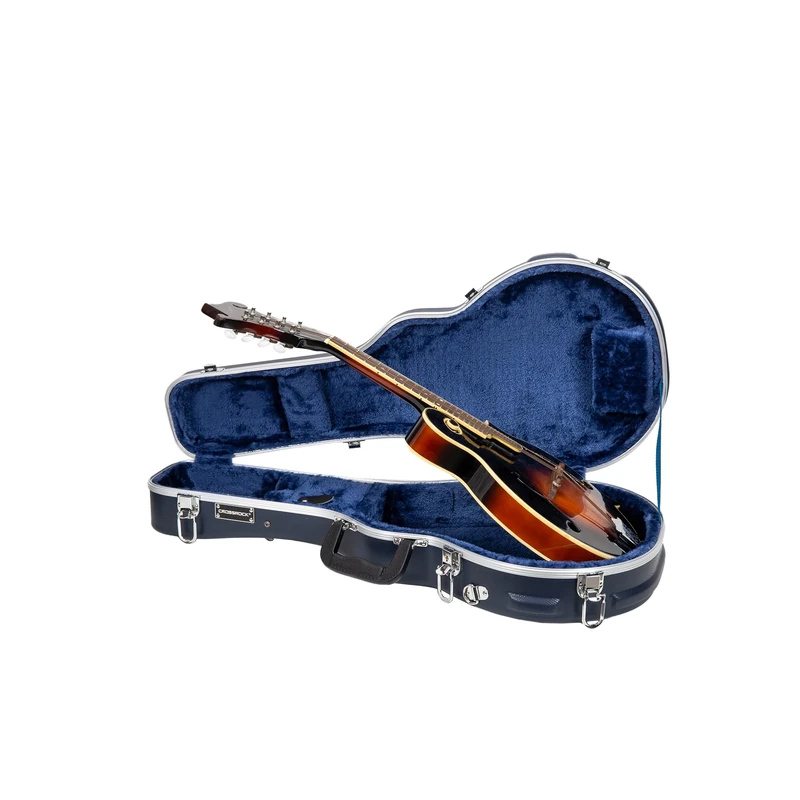 Crossrock ABS Molded Case for F-Style Mandolin with Removable Shoulder Straps-Blue(CRA862MFBL)