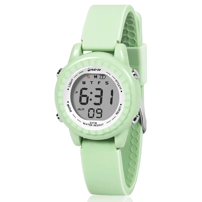 DOTODO Kids Ice Cream Green Watch - Adjustable PU Strap, CE Certified