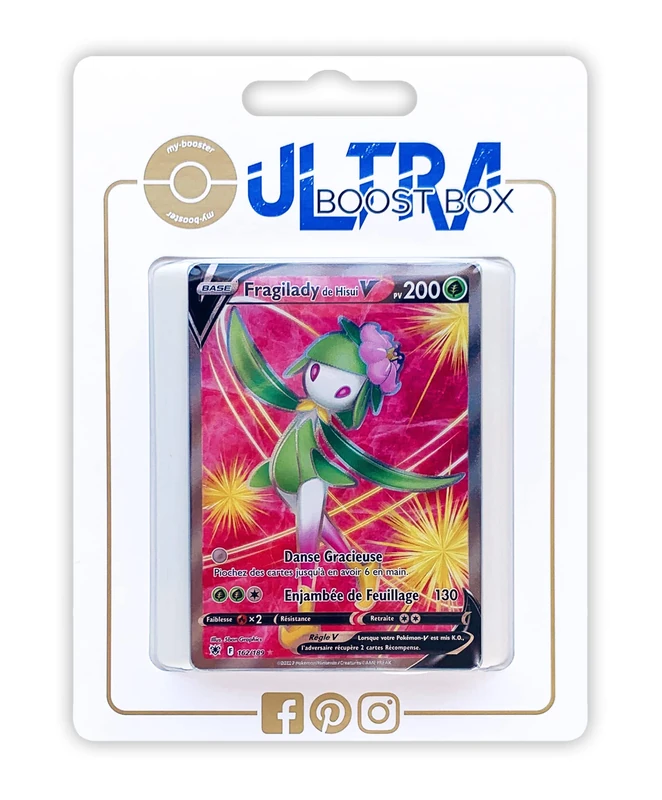 Fragilady de Hisui V (Hisuian Lilligant V) 162/189 Full Art - Ultraboost X Epée et Bouclier 10 Astres Radieux - Box of 10 Pokemon French cards - Image 1