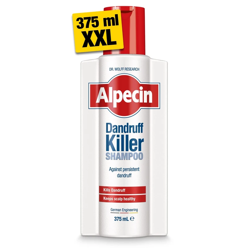 Alpecin Dandruff Killer Shampoo 375ml | Effectively Removes and Prevents Dandruff | Hair Care for Men Made in Germany