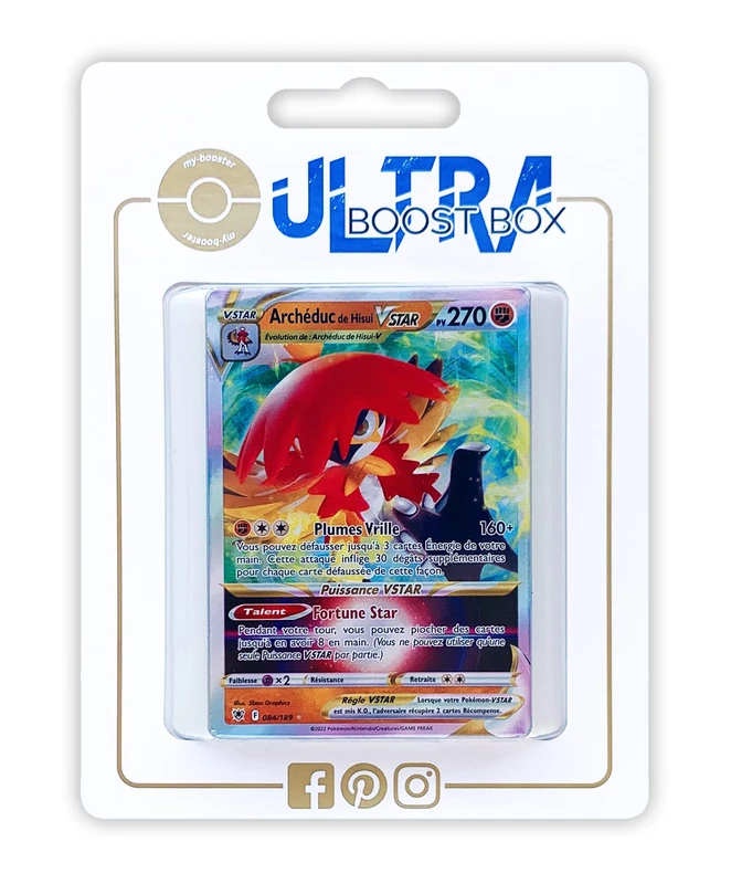 Archéduc de Hisui VSTAR (Hisuian Decidueye VSTAR) 84/189 Full Art - Ultraboost X Epée et Bouclier 10 Astres Radieux - Box of 10 Pokemon French cards - Image 1