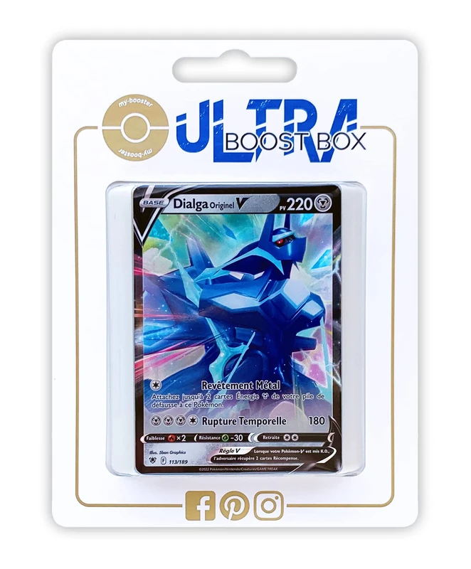 Dialga Originel V (Origin Forme Dialga V) 113/189 - Ultraboost X Epée et Bouclier 10 Astres Radieux - Box of 10 Pokemon French cards