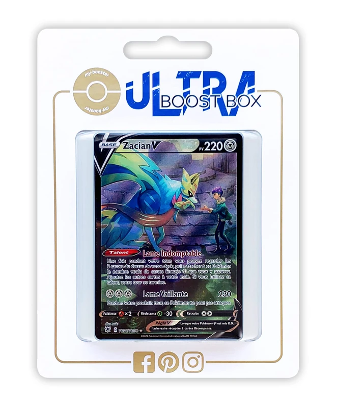 Zacian V TG21/TG30 Shiny Alternative Full Art - Ultraboost X Epée et Bouclier 10 Astres Radieux - Box of 10 Pokemon French cards