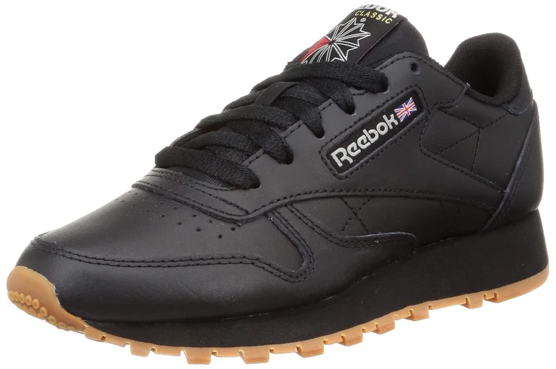 Reebok Men Classic Leather Sneaker, Core Black/Pure Grey 5/Reebok Rubber Gum-03, 3.5