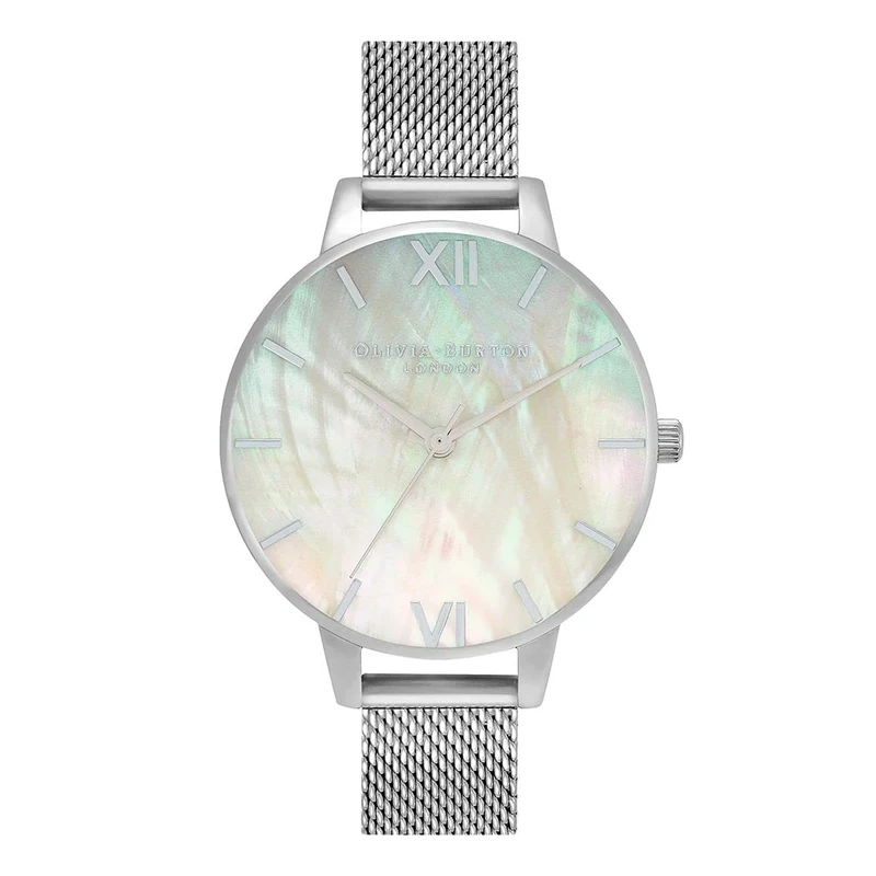 Olivia Burton Analogue Quartz Watch for Women Under The SEA Collection with Silver Stainless Steel Mesh Bracelet - OB16US67