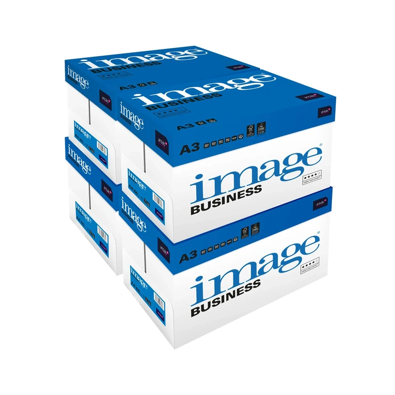 Image Business CIE161 Multi-Purpose Paper 80 g/m² A3 Pack of 4 Cards 20 Reams of 500 Sheets 10,000 Sheets White