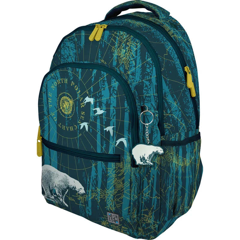 Grafoplás 37502216 School Backpack, Diverse Collection, North Polar, Padded Laptop Compartment, Adaptable to Trolley, 33x46x22.5cm, Roomy, blue, 33x46x22,5cm, Animal - Image 1