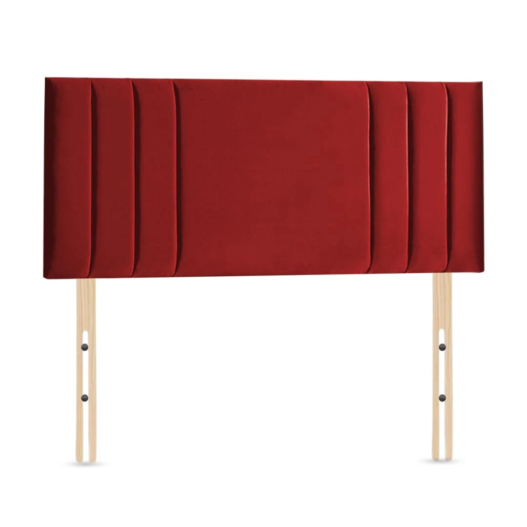 Elixir RIO 3 Divan Bed Headboard | Plush Velvet Fabric Headboards for 3ft single bed Frame | Elegant design with wooden material headboards for beds (Burgundy, 3ft Single Height-20inch)
