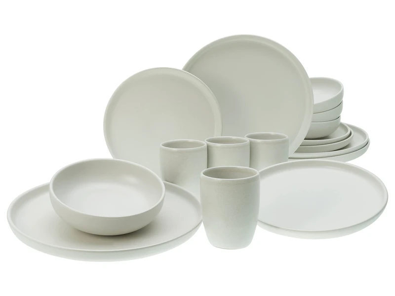 CreaTable, Uno Offwhite 33066 Crockery Set 16 Pieces Stoneware