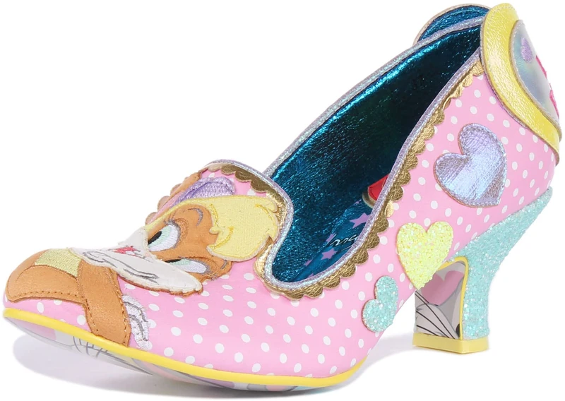 Irregular Choice Bunny Love Heels, Looney Tunes, Pink Multi A, UK 5 (EUR 38) - Image 1