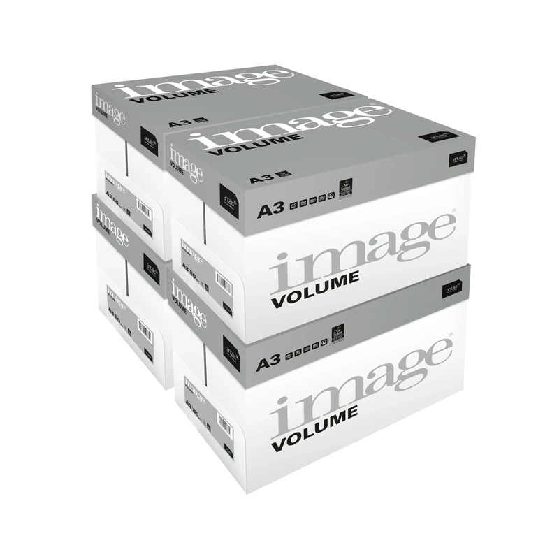 Image Volume White 80gsm A3 Multi-Purpose Paper - Pack of 4 Cards - 20 Reams of 500 Sheets - 10,000 Sheets