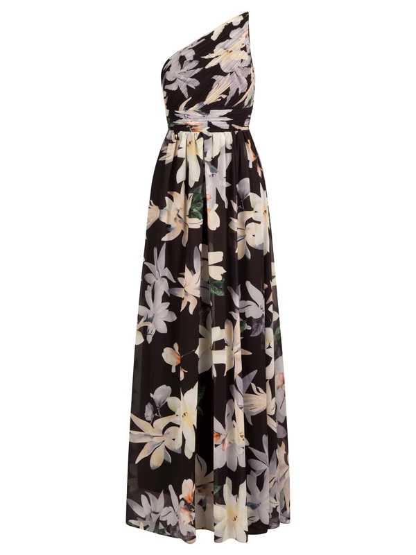 ApartFashion Women's Casual Night Out Dress, Black Multi-Coloured, L