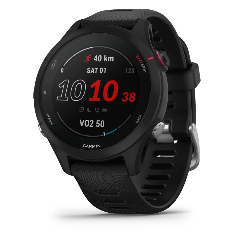 Garmin Forerunner 255S Smaller Easy to Use Lightweight GPS Running Smartwatch, Music Storage, Advanced Training and Recovery Insights,Safety and Tracking Features, Up to 12 days Battery Life, Black