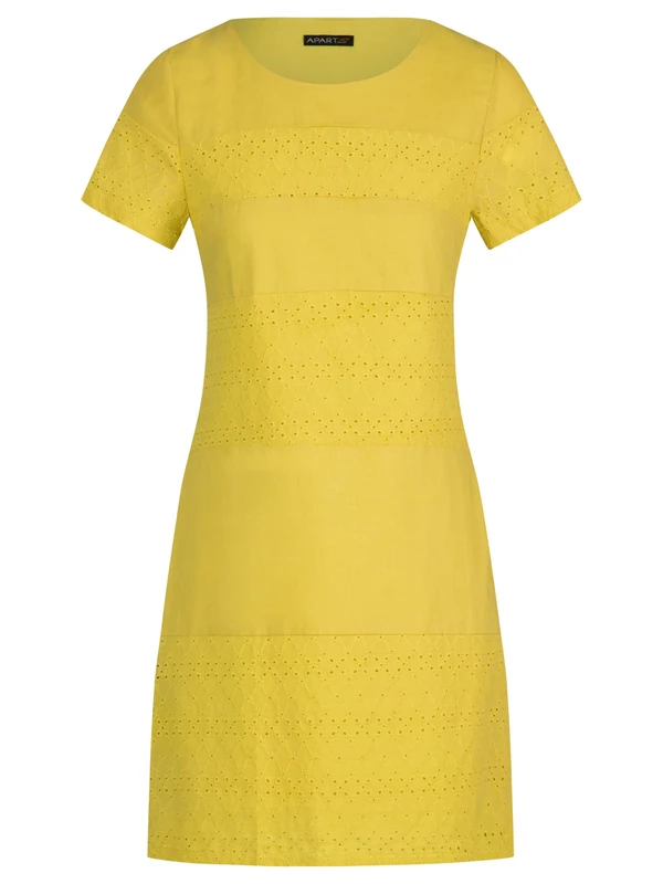 ApartFashion Women's Casual Evening Dress Dark Yellow Regular, Dark Yellow, S