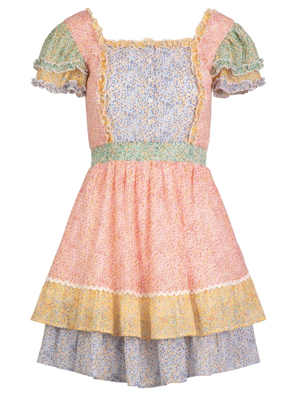 ApartFashion Women's Casual Evening Dress Multicoloured Normal, Multi-Coloured, M