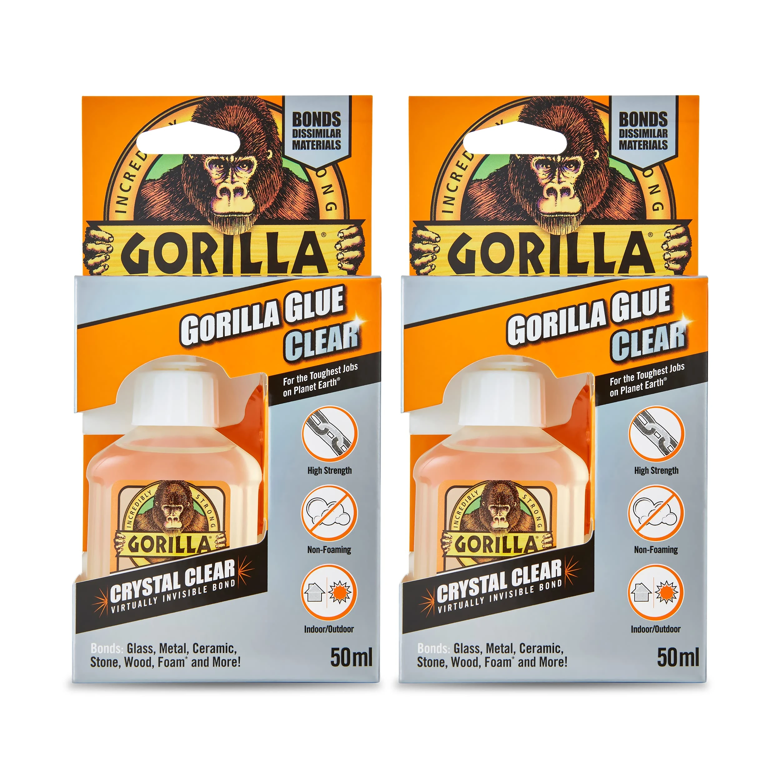 GORILLA 1244009 Glue Clear 50ml (2 Pack)