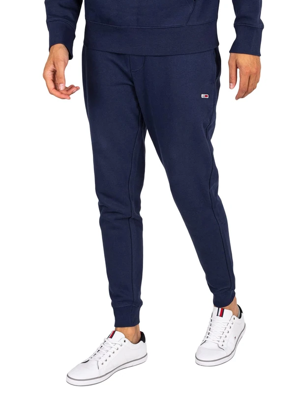Tommy Jeans Men's Tjm Slim Fleece Sweatpant Dm0dm15380 Sweatpants, Twilight Navy, XL