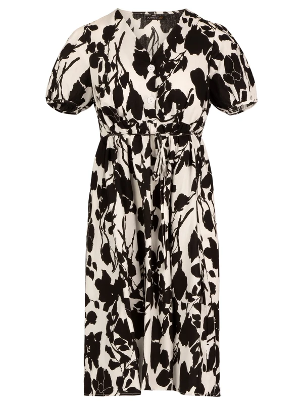 ApartFashion Women's Casual Night Out Dress, Black White, S