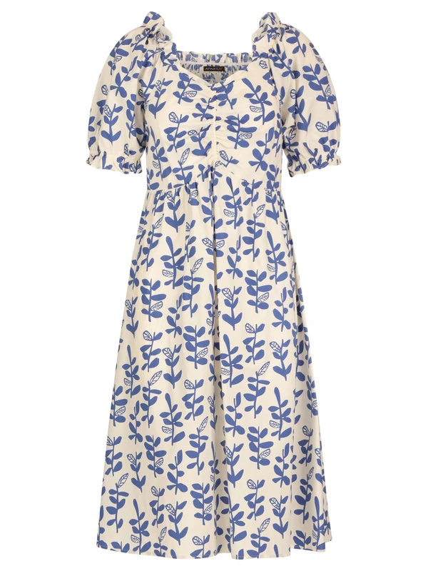 ApartFashion Women's Casual Night Out Dress, Blue Cream, M