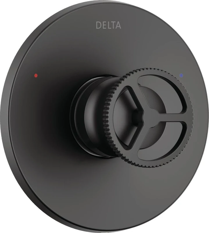 Delta Faucet Trinsic Matte Black Shower Valve Trim Kit for Black Shower Systems and Shower Faucets, Delta Shower Handle Replacement, Shower Faucet Handle, Matte Black T14058-BL (Valve Not Included) - Image 1