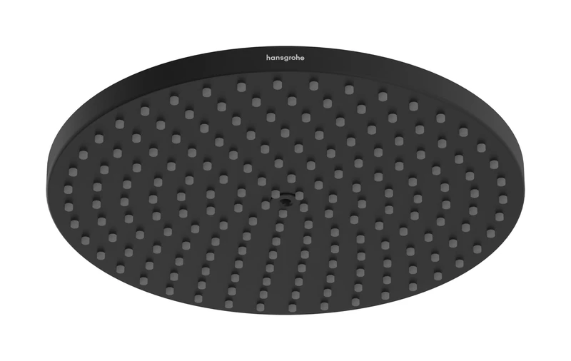 hansgrohe Raindance S 27623670 Shower Head (240 mm), Rain Shower with 1 Jet Type (PowderRain) for Wall or Ceiling Mounting, Shower Head with Anti-Limescale Function, Matte Black