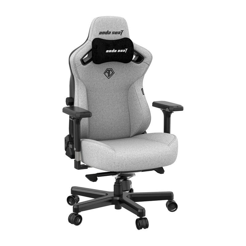 Anda Seat Kaiser 3 Gaming Chair for Adults - XL Reclining Video Game Chairs, fabric Ergonomic Gaming Chair, Heavy Duty Neck & Back Lumbar Support - Luxury Grey Computer Chairs for Home & Work