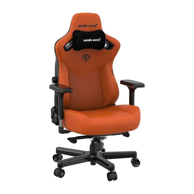 Anda Seat Kaiser 3 Gaming Chair for Adults - XL Reclining Video Game Chairs, PVC leather Ergonomic Gaming Chair, Heavy Duty Neck & Back Lumbar Support - Luxury Orange Computer Chairs for Home & Work