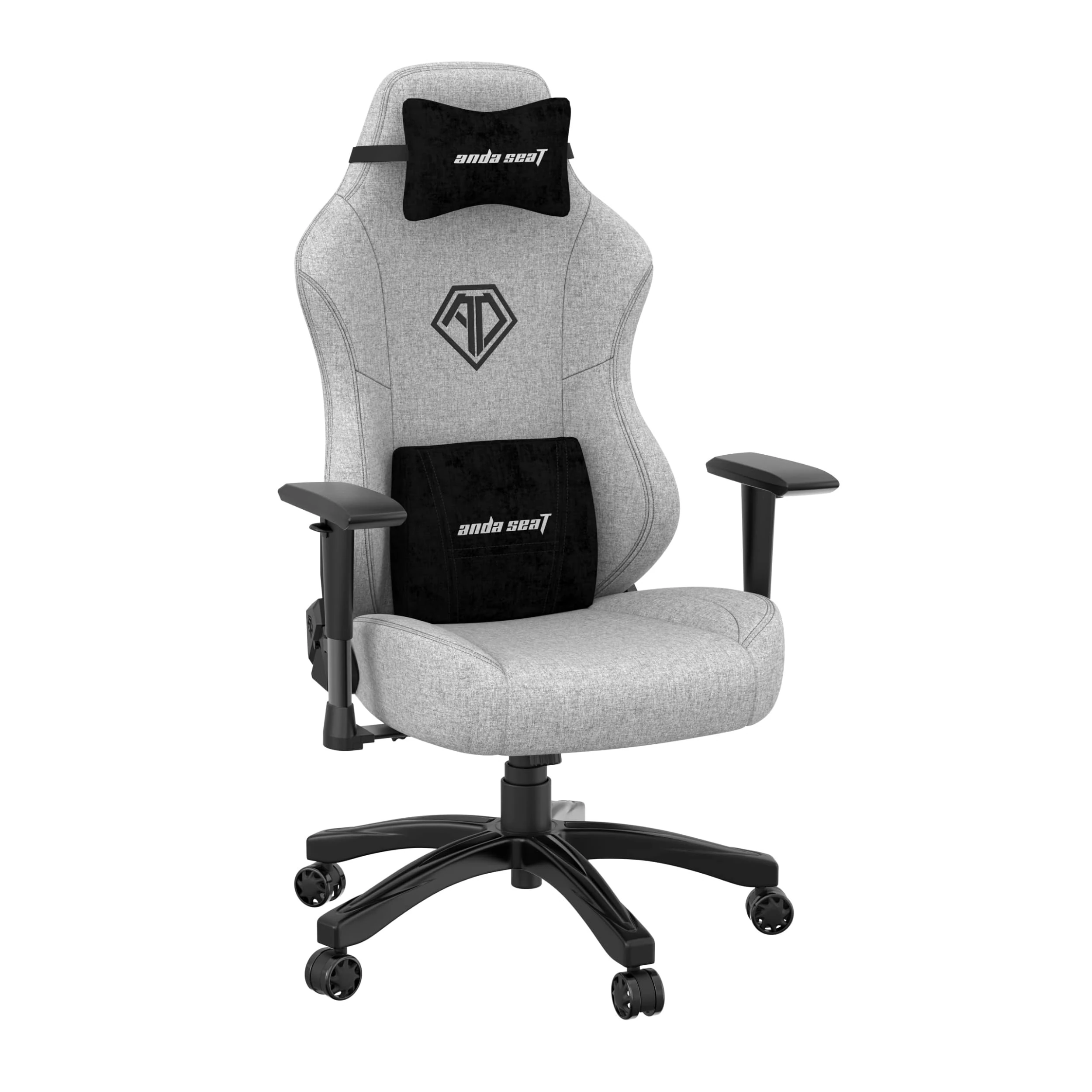 Anda Seat Phantom 3 Gaming Chair - Reclining Video Game Chairs, Ergonomic Gaming Chair, Neck & Lumbar Back Support for Home & Office Desk - Large Premium Grey Fabric Gamer Chairs for Adults