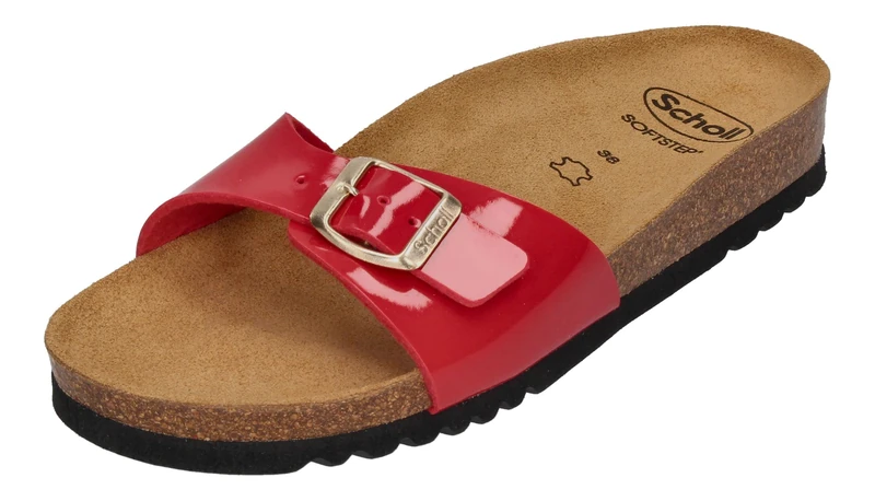 Scholl Women's Estelle Sandal, Red, 4 UK