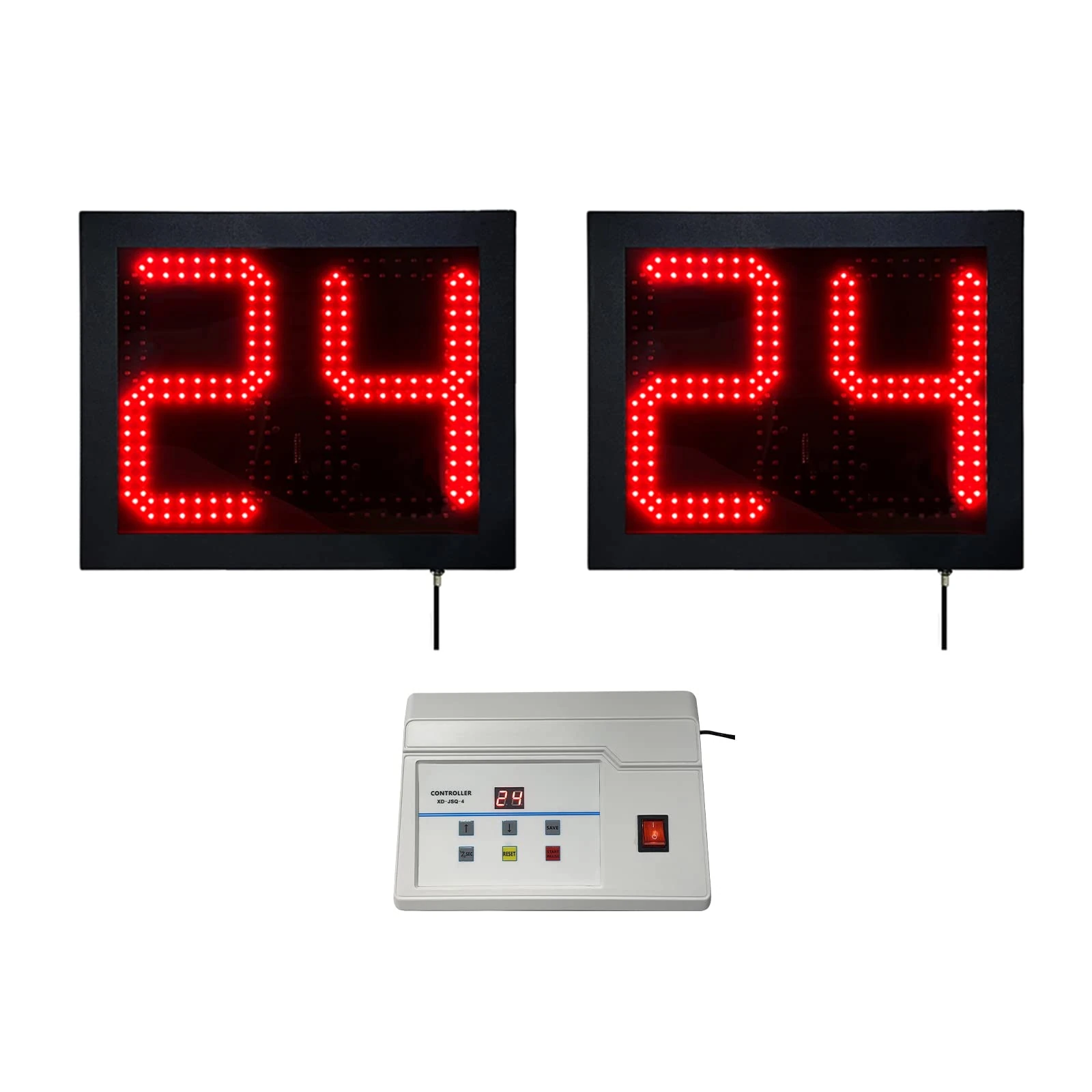 GAN XIN Basketball Shot Clock, 2 Pack 14/24 Seconds Countdown Timer, Portable Shot Clock with Buzzer Console Control for Basketball Football Tennis