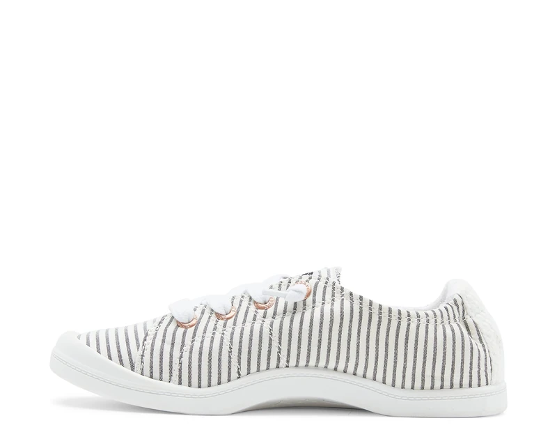 Roxy Women's Bayshore Slip on Shoe Sneaker, Black Pinstripe Exc, 4 UK
