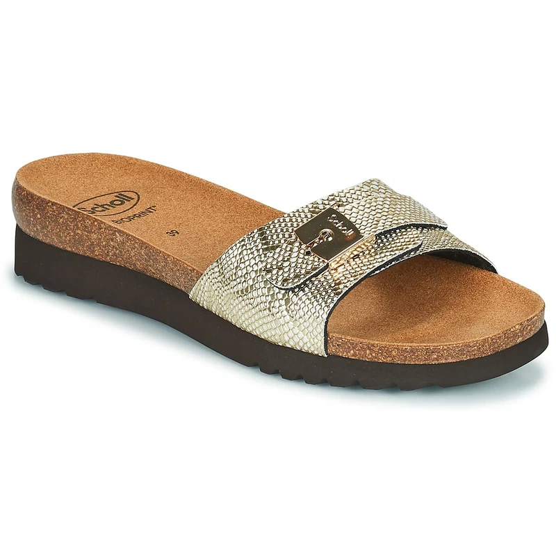 Scholl Women's Ginni Sandal, Platinum Gold, 8 UK