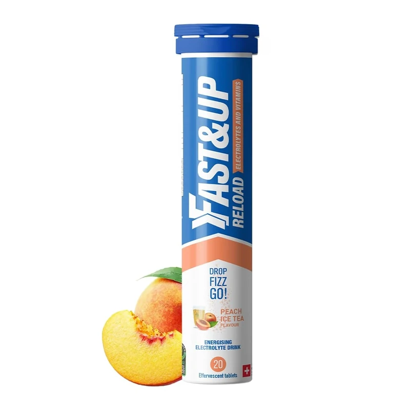 FAST&UP Reload Peach Ice Tea - 20 Effervescent Electrolyte Tablets