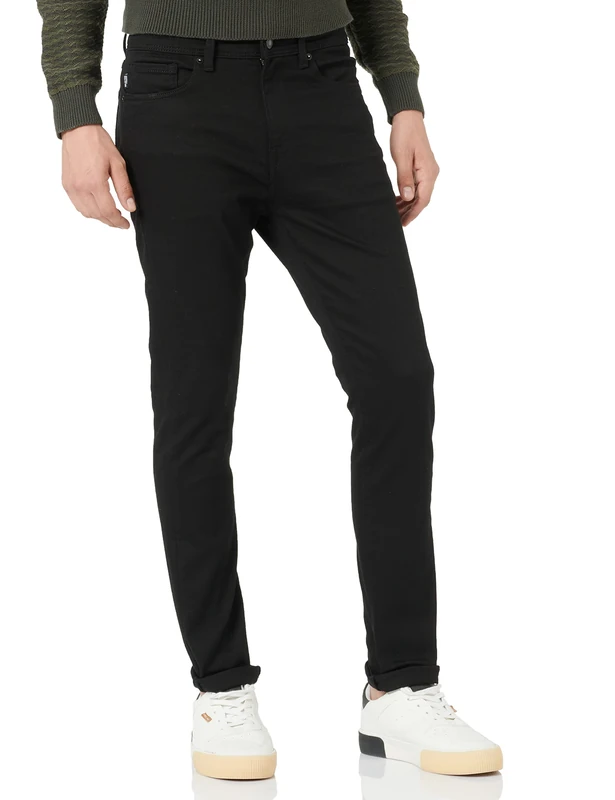 SELECTED HOMME Men's Slhslim-Leon 24001 St Jeans W Noos, Black Denim, 30 W/32 L