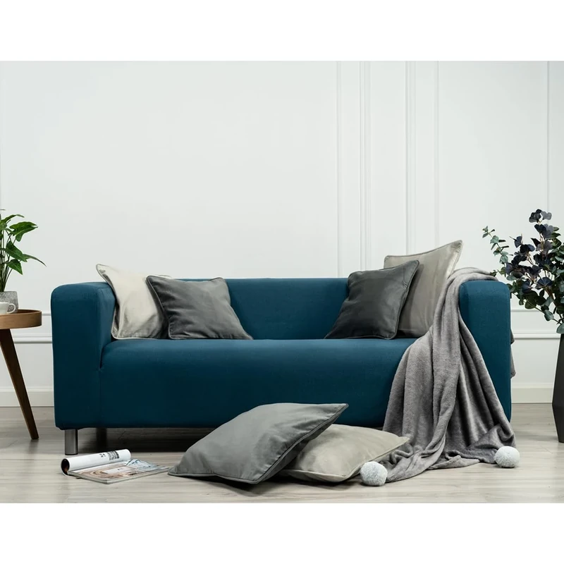 FMCTL Klippan Loveseat Cover for The 2 Seater Loveseat Klippan Cover Remcelement,Klippan 2 Seat Sofa Cover (Dark Ocean)