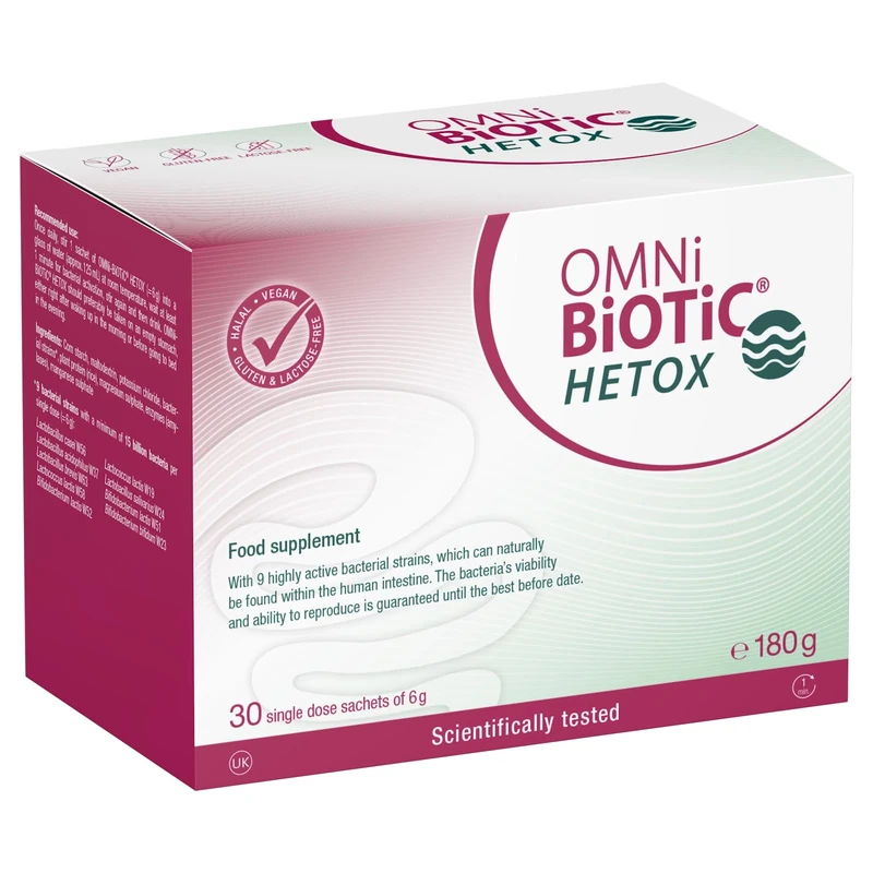 OMNi BiOTiC HETOX | Relief for the Liver – From the Gut | Probiotic Powder | Particularly Easy to Take Due to Practical Sachets | 30 Sachets | Vegan | Glutenfree | Lactose-free | Halal | For daily use