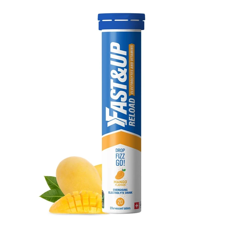 FAST&UP Reload Mango Electrolyte Tablets - 20 Effervescent Tabs - Image 1