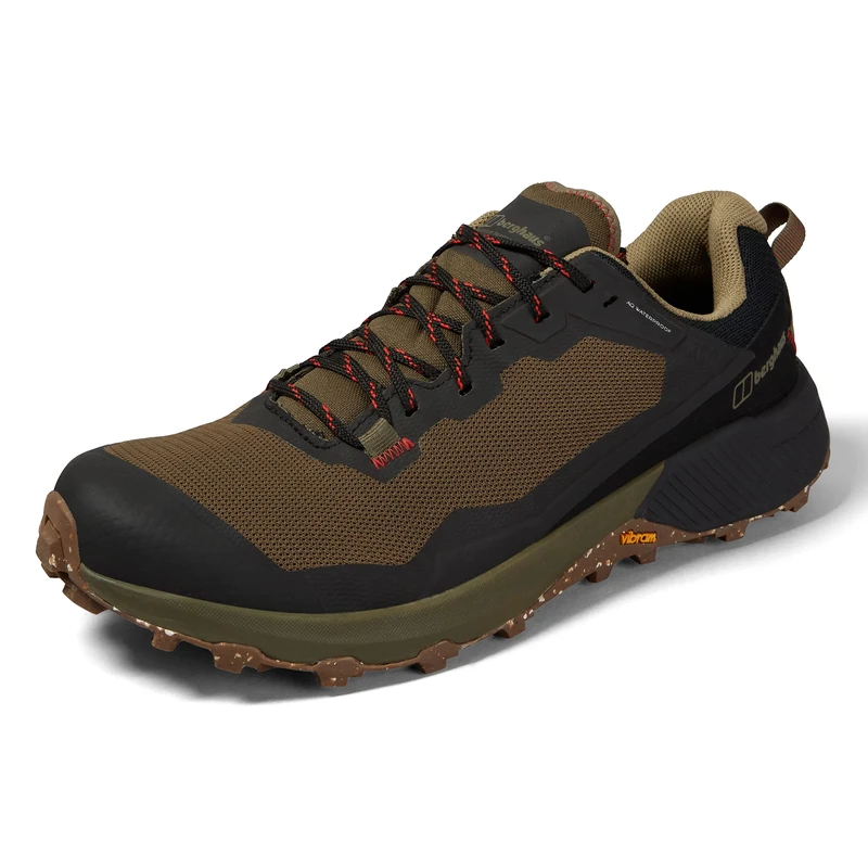 Berghaus Men's Revolute Active Walking Hiking Trail Shoes | Waterproof | Breathable | Durable | Vibram Rubber Sole, Strlimo/Ivygrn/Poincia/Aloe, 8